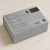 Back side of Brit Finds 100 ml Castor Oil box in grey color showing product instructions, ingredients, and usage details in black text
