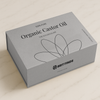 Front view of Brit Finds 100 ml Castor Oil box in grey with black text showing product name, logo, and packaging design
