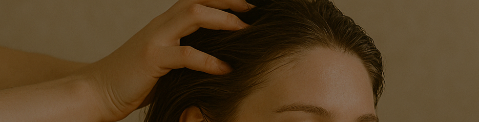 Second woman applying BritFinds Castor Oil to first woman’s scalp — showing deep relaxation and nourishing benefits of traditional hair oiling 
